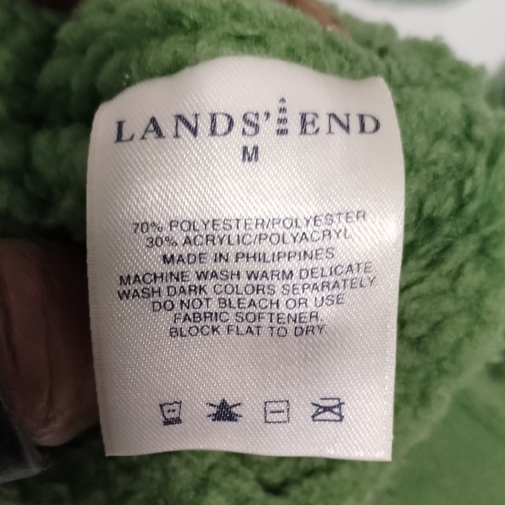Lands' End Green Fleece Gloves - Picture 3 of 3